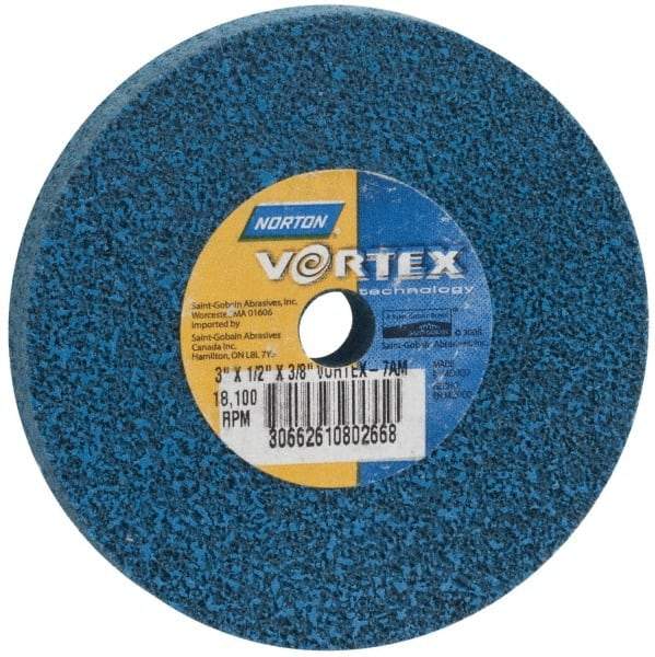 Norton - 3" Diam, 1/4" Face Width, 1/4" Center Hole, Medium Grade, Aluminum Oxide Deburring Wheel - Unitized, Medium Density 3 Grade - Industrial Tool & Supply