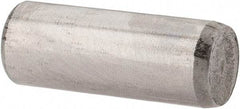 Made in USA - 6mm Diam x 16mm Pin Length Alloy Steel Standard Dowel Pin - Bright Finish, C 47-58 & C 60 (Surface) Hardness, 1 Beveled & 1 Rounded End - Industrial Tool & Supply