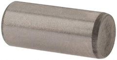Made in USA - 5mm Diam x 12mm Pin Length Alloy Steel Standard Dowel Pin - Bright Finish, C 47-58 & C 60 (Surface) Hardness, 1 Beveled & 1 Rounded End - Industrial Tool & Supply
