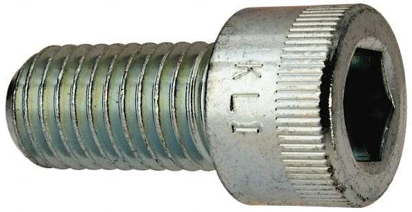 Made in USA - 5/8-11 UNC Hex Socket Drive, Socket Cap Screw - Alloy Steel, Zinc-Plated Finish, Fully Threaded, 1-1/4" Length Under Head - Industrial Tool & Supply