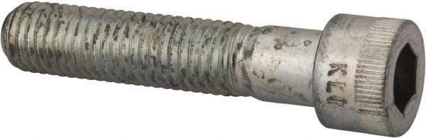 Made in USA - 5/8-11 UNC Hex Socket Drive, Socket Cap Screw - Alloy Steel, Zinc-Plated Finish, Partially Threaded, 3" Length Under Head - Industrial Tool & Supply