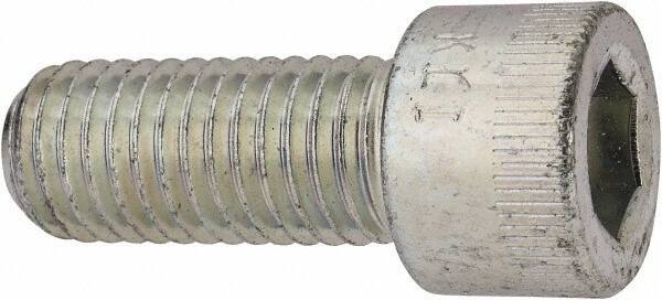 Made in USA - 5/8-11 UNC Hex Socket Drive, Socket Cap Screw - Alloy Steel, Zinc-Plated Finish, Fully Threaded, 1-1/2" Length Under Head - Industrial Tool & Supply