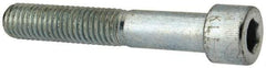Made in USA - 1/2-13 UNC Hex Socket Drive, Socket Cap Screw - Alloy Steel, Zinc-Plated Finish, Partially Threaded, 3" Length Under Head - Industrial Tool & Supply
