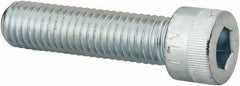 Made in USA - 1/2-13 UNC Hex Socket Drive, Socket Cap Screw - Alloy Steel, Zinc-Plated Finish, Fully Threaded, 2" Length Under Head - Industrial Tool & Supply