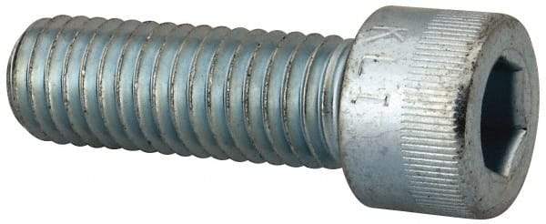 Made in USA - 1/2-13 UNC Hex Socket Drive, Socket Cap Screw - Alloy Steel, Zinc-Plated Finish, Fully Threaded, 1-1/2" Length Under Head - Industrial Tool & Supply