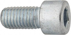 Made in USA - 1/2-13 UNC Hex Socket Drive, Socket Cap Screw - Alloy Steel, Zinc-Plated Finish, Fully Threaded, 1" Length Under Head - Industrial Tool & Supply