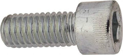 Made in USA - 3/8-16 UNC Hex Socket Drive, Socket Cap Screw - Alloy Steel, Zinc-Plated Finish, Fully Threaded, 7/8" Length Under Head - Industrial Tool & Supply