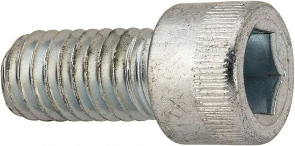Made in USA - 3/8-16 UNC Hex Socket Drive, Socket Cap Screw - Alloy Steel, Zinc-Plated Finish, Fully Threaded, 3/4" Length Under Head - Industrial Tool & Supply