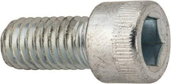 Made in USA - 3/8-16 UNC Hex Socket Drive, Socket Cap Screw - Alloy Steel, Zinc-Plated Finish, Fully Threaded, 3/4" Length Under Head - Industrial Tool & Supply