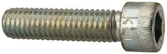 Made in USA - 3/8-16 UNC Hex Socket Drive, Socket Cap Screw - Alloy Steel, Zinc-Plated Finish, Fully Threaded, 1-1/2" Length Under Head - Industrial Tool & Supply