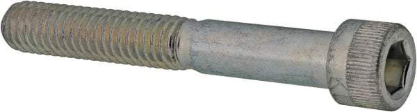 Made in USA - 5/16-18 UNC Hex Socket Drive, Socket Cap Screw - Alloy Steel, Zinc-Plated Finish, Partially Threaded, 2-1/4" Length Under Head - Industrial Tool & Supply