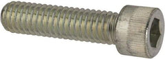 Made in USA - 5/16-18 UNC Hex Socket Drive, Socket Cap Screw - Alloy Steel, Zinc-Plated Finish, Fully Threaded, 1-1/4" Length Under Head - Industrial Tool & Supply