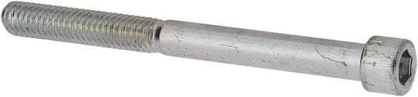Made in USA - 5/16-18 UNC Hex Socket Drive, Socket Cap Screw - Alloy Steel, Zinc-Plated Finish, Partially Threaded, 3-1/2" Length Under Head - Industrial Tool & Supply