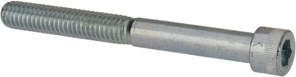 Made in USA - 5/16-18 UNC Hex Socket Drive, Socket Cap Screw - Alloy Steel, Zinc-Plated Finish, Partially Threaded, 3" Length Under Head - Industrial Tool & Supply