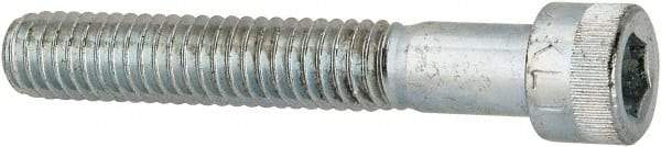 Made in USA - 5/16-18 UNC Hex Socket Drive, Socket Cap Screw - Alloy Steel, Zinc-Plated Finish, Partially Threaded, 2" Length Under Head - Industrial Tool & Supply