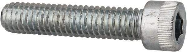 Made in USA - 5/16-18 UNC Hex Socket Drive, Socket Cap Screw - Alloy Steel, Zinc-Plated Finish, Fully Threaded, 1-1/2" Length Under Head - Industrial Tool & Supply