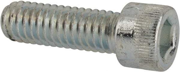 Made in USA - 5/16-18 UNC Hex Socket Drive, Socket Cap Screw - Alloy Steel, Zinc-Plated Finish, Fully Threaded, 1" Length Under Head - Industrial Tool & Supply