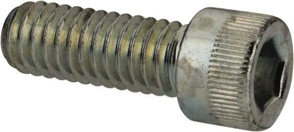 Made in USA - 5/16-18 UNC Hex Socket Drive, Socket Cap Screw - Alloy Steel, Zinc-Plated Finish, Fully Threaded, 7/8" Length Under Head - Industrial Tool & Supply