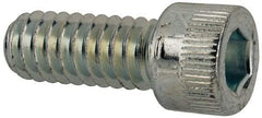 Made in USA - 1/4-20 UNC Hex Socket Drive, Socket Cap Screw - Alloy Steel, Zinc-Plated Finish, Fully Threaded, 5/8" Length Under Head - Industrial Tool & Supply