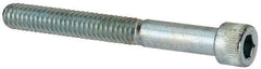 Made in USA - 1/4-20 UNC Hex Socket Drive, Socket Cap Screw - Alloy Steel, Zinc-Plated Finish, Partially Threaded, 2-1/4" Length Under Head - Industrial Tool & Supply
