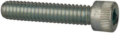 Made in USA - 1/4-20 UNC Hex Socket Drive, Socket Cap Screw - Alloy Steel, Zinc-Plated Finish, Fully Threaded, 1-1/4" Length Under Head - Industrial Tool & Supply