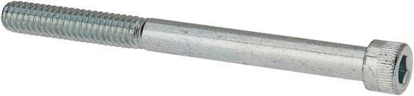 Made in USA - 1/4-20 UNC Hex Socket Drive, Socket Cap Screw - Alloy Steel, Zinc-Plated Finish, Partially Threaded, 3" Length Under Head - Industrial Tool & Supply