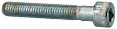 Made in USA - #10-32 UNF Hex Socket Drive, Socket Cap Screw - Alloy Steel, Zinc-Plated Finish, Partially Threaded, 1-1/4" Length Under Head - Industrial Tool & Supply