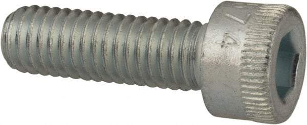 Made in USA - #10-32 UNF Hex Socket Drive, Socket Cap Screw - Alloy Steel, Zinc-Plated Finish, Fully Threaded, 5/8" Length Under Head - Industrial Tool & Supply