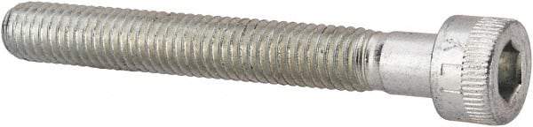 Made in USA - #10-32 UNF Hex Socket Drive, Socket Cap Screw - Alloy Steel, Zinc-Plated Finish, Partially Threaded, 1-1/2" Length Under Head - Industrial Tool & Supply