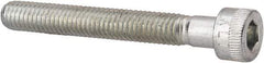 Made in USA - #10-32 UNF Hex Socket Drive, Socket Cap Screw - Alloy Steel, Zinc-Plated Finish, Partially Threaded, 1-1/2" Length Under Head - Industrial Tool & Supply