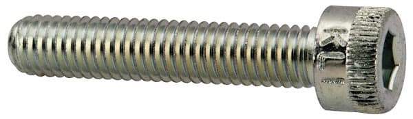Made in USA - #10-32 UNF Hex Socket Drive, Socket Cap Screw - Alloy Steel, Zinc-Plated Finish, Fully Threaded, 1" Length Under Head - Industrial Tool & Supply