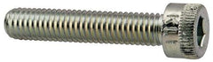 Made in USA - #10-32 UNF Hex Socket Drive, Socket Cap Screw - Alloy Steel, Zinc-Plated Finish, Fully Threaded, 1" Length Under Head - Industrial Tool & Supply