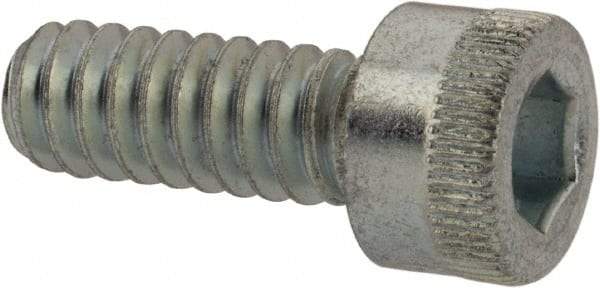 Made in USA - #10-24 UNC Hex Socket Drive, Socket Cap Screw - Alloy Steel, Zinc-Plated Finish, Fully Threaded, 1/2" Length Under Head - Industrial Tool & Supply