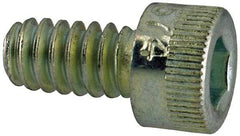 Made in USA - #10-24 UNC Hex Socket Drive, Socket Cap Screw - Alloy Steel, Zinc-Plated Finish, Fully Threaded, 3/8" Length Under Head - Industrial Tool & Supply
