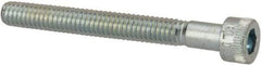 Made in USA - #8-32 UNC Hex Socket Drive, Socket Cap Screw - Alloy Steel, Zinc-Plated Finish, Partially Threaded, 1-1/2" Length Under Head - Industrial Tool & Supply