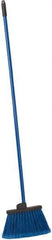 PRO-SOURCE - 12" Wide, Blue Polypropylene Bristles, 46-1/2" Vinyl-Coated Metal Handle, Angled Broom - Flagged - Industrial Tool & Supply