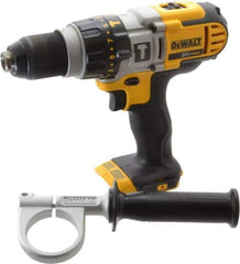 DeWALT - 20 Volt 1/2" Keyless Chuck Cordless Hammer Drill - 0 to 9,775, 0 to 22,950 & 0 to 34,000 BPM, 0 to 575, 0 to 1,350 & 0 to 2,000 RPM, Reversible, Mid-Handle - Industrial Tool & Supply