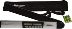 Johnson Level & Tool - 182.5° Measuring Range, Magnetic Base Digital Protractor - 0.10° Resolution, 21 Inch Long Blade, Accuracy Up to 0.10°, (3) AA Batteries Not Included - Industrial Tool & Supply