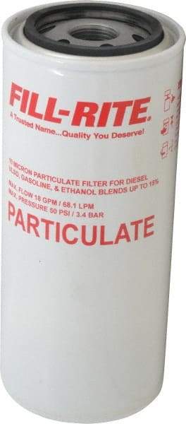 Tuthill - 1 Inlet Size, 3-5/8 Outlet Size, 18 GPM, Pump Filter - 8-1/2 Long, 10 Micron Mesh, Cast Iron - Industrial Tool & Supply