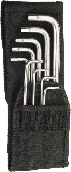 Wera - 9 Piece L-Key Hex Key Set - Hex Range 3/32 to 3/8", Stainless Steel - Industrial Tool & Supply