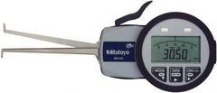 Mitutoyo - 0.0472 Inch Groove Width, 0.2047 Inch Groove Depth, 0.39 to 1.18 Inch, Ball/Ball Inside Electronic Caliper Gage - 0.0005 Inch Resolution, 0.0015 Inch Accuracy, 0.0394 Inch Tip Diameter, 3.3465 Inch Leg Length, Data Output, AA Battery - Industrial Tool & Supply