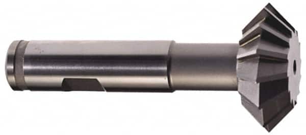 Keo - 1-1/2° 1-1/2" Cut Diam, 9/16" Cut Width, 5/8" Shank, High Speed Steel Double-Angle Cutter - Industrial Tool & Supply
