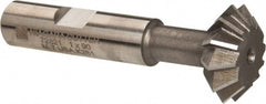 Keo - 1° 1" Cut Diam, 3/8" Cut Width, 1/2" Shank, High Speed Steel Double-Angle Cutter - Industrial Tool & Supply