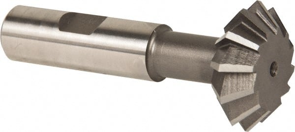 Keo - 1-3/8° 1-3/8" Cut Diam, 1/2" Cut Width, 5/8" Shank, High Speed Steel Double-Angle Cutter - Industrial Tool & Supply