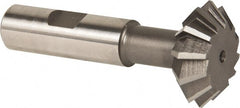 Keo - 1-3/8° 1-3/8" Cut Diam, 1/2" Cut Width, 5/8" Shank, High Speed Steel Double-Angle Cutter - Industrial Tool & Supply