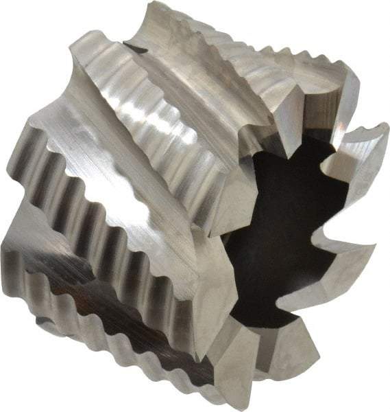 Keo - 2-1/2" Diam, 1" Arbor Hole Diam, 1-5/8" Length of Cut, 8 Flute, Cobalt, Rougher Shell End Mill - Right Hand Cut, Right Hand Spiral Flute, Uncoated - Industrial Tool & Supply