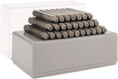 C.H. Hanson - 27 Piece, 5/32" Character Steel Stamp Set - Letters, Heavy Duty - Industrial Tool & Supply