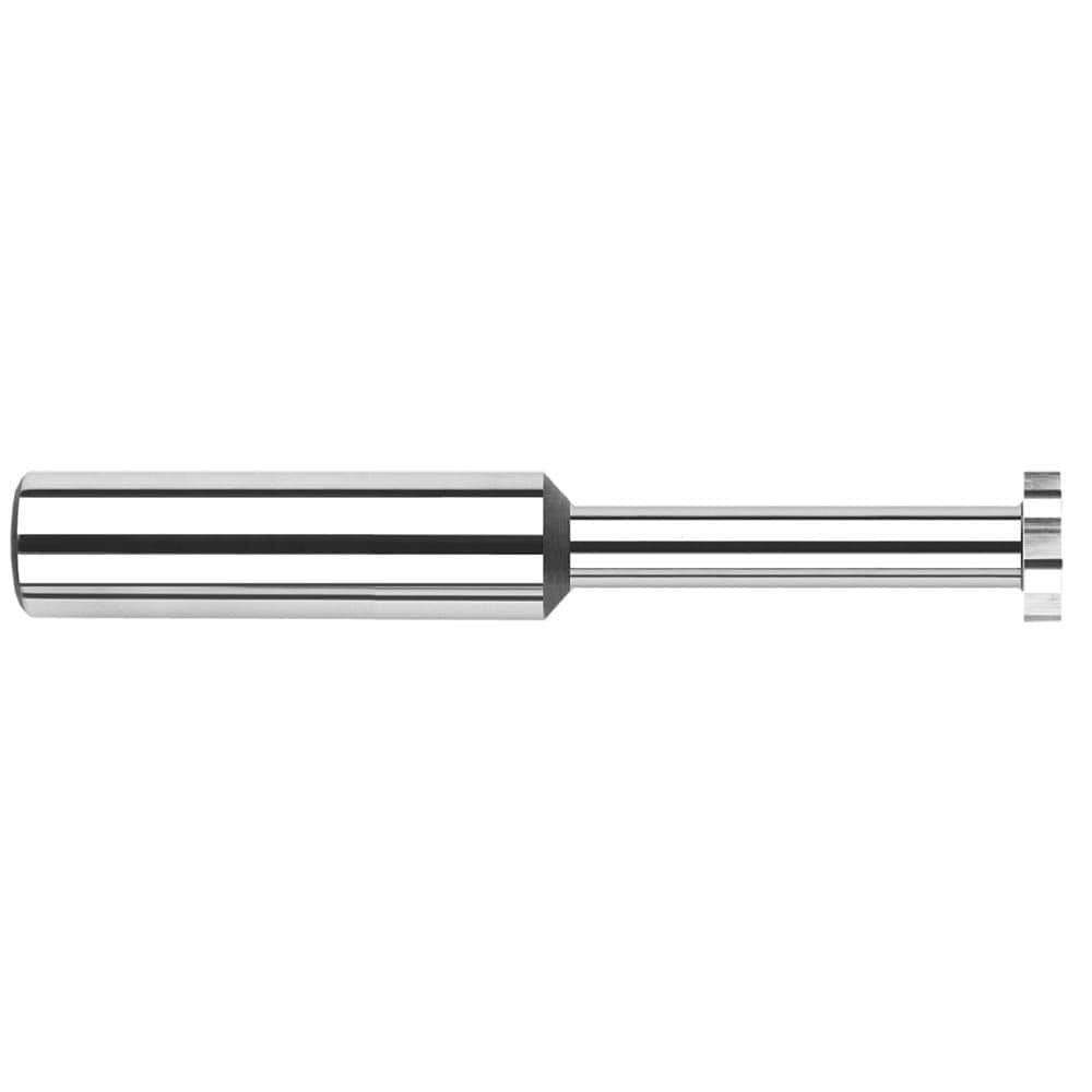 Harvey Tool - 1/8" Cut Diam, 1/8" Cut Width, 1/8" Shank, Straight-Tooth Woodruff Keyseat Cutter - Exact Industrial Supply