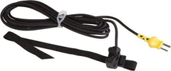 Cooper - -25 to 300°F, K Pipe Strap, Thermocouple Probe - 10 Ft. Cable Length, Mini Connector, 2 Sec Response Time - Industrial Tool & Supply