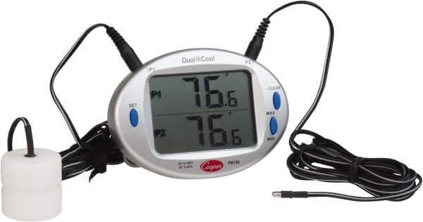 Cooper - -25 to 180°F Digital Panel Thermometer - 3-Digit LCD Display, AAA Battery Power - Industrial Tool & Supply